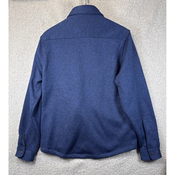 Eddie Bauer Soft Fleece Shirt Jacket Button Up Mens Size Small Blue Shacket EUC - Picture 9 of 12